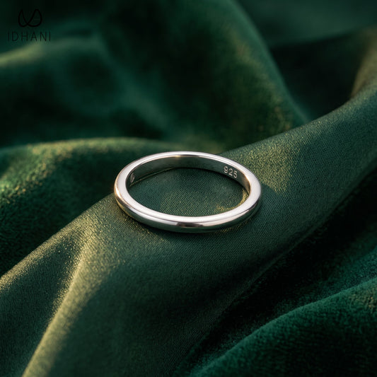 Essence Sleek 925 Silver Stacking Band | Minimalist Stacker Ring