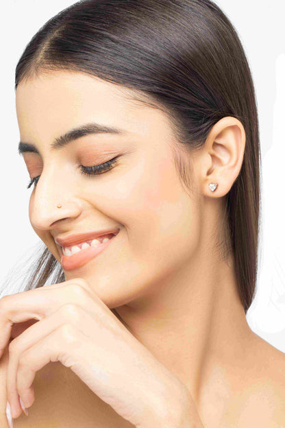 Adore 0.9 ct Heart Moissanite Prong 925 Silver Stud Earrings