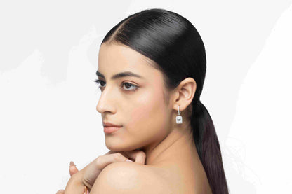 Octa 5.2 ct Solitaire Moissanite 925 Silver Drop Earrings