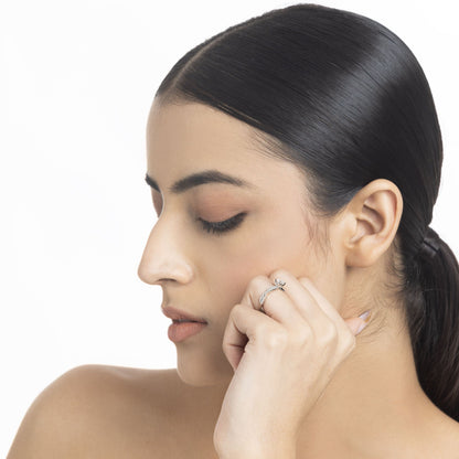 Stella 0.4 ct Round Moissanite 925 Silver Solitaire Ring