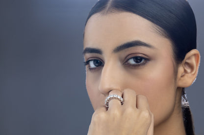 Infinity 5.4 ct Asscher Moissanite 925 Silver Full Eternity Band