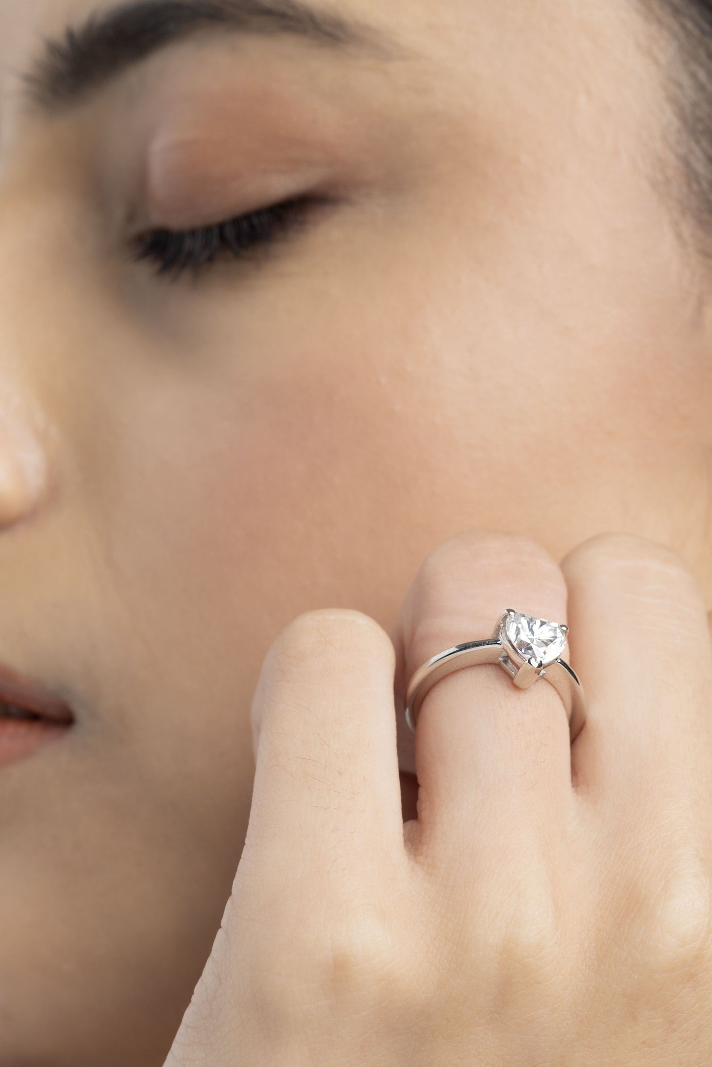 Celeste Heart Solitaire Ring
