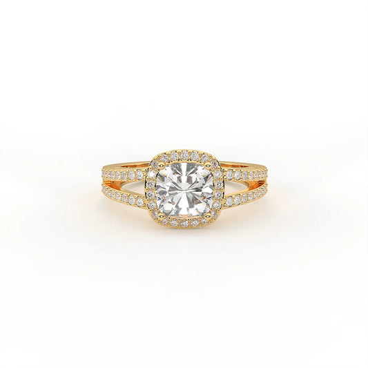Amara Cushion Halo Ring