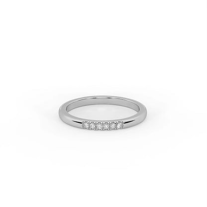 Aura 0.12 ct Slim Pavé Moissanite 925 Silver Stacking Band