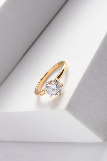 Aurora Round Solitaire Ring