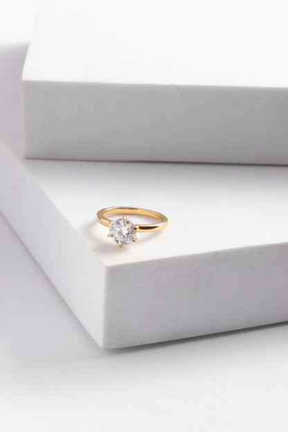 Aurora Round Solitaire Ring