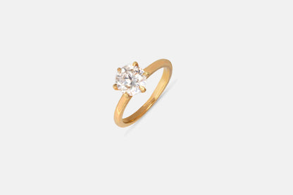 Aurora Round Solitaire Ring