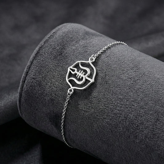 Trishul 925 Silver Bracelet -  Shiva Protection Jewelry for Men & Women