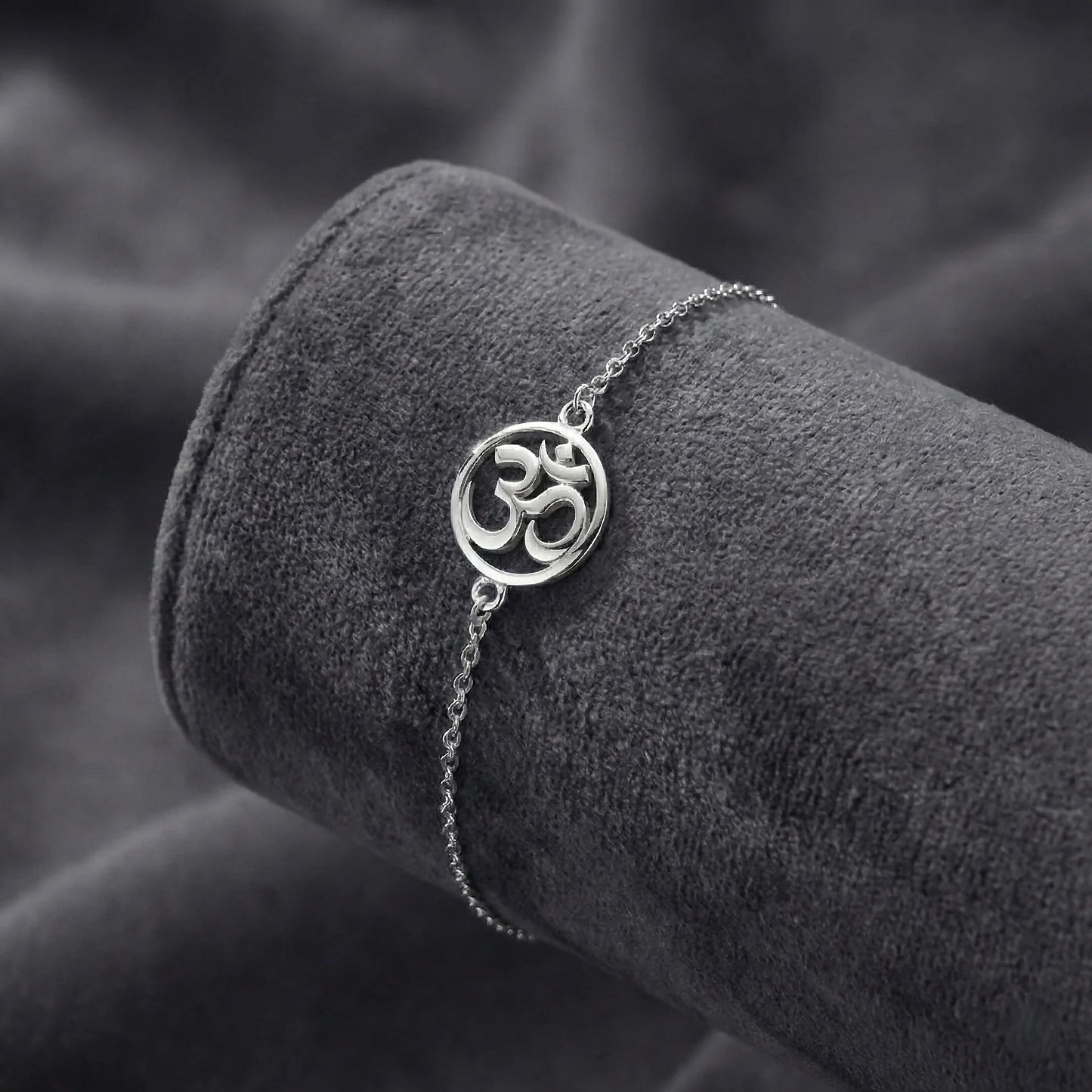 Om 925 Silver Bracelet - Spiritual Protection Jewelry for Men & Women