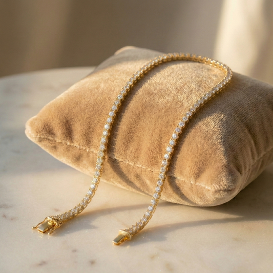 Aura 7.4ct Moissanite Tennis 925 Silver Bracelet