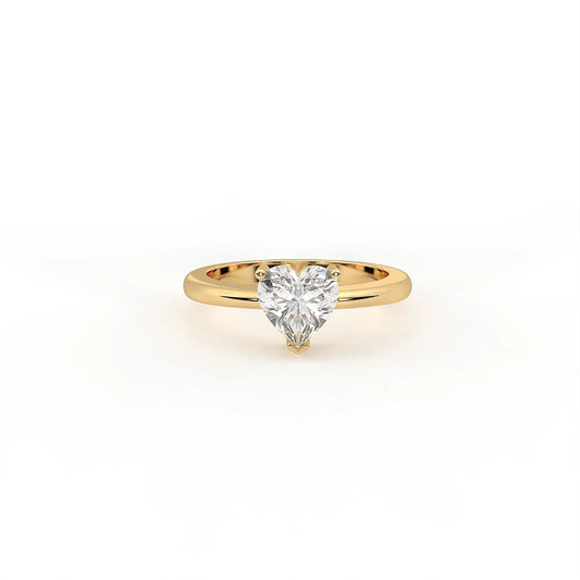 Celeste Heart Solitaire Ring