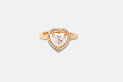 Celeste Heart Halo Ring