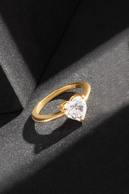 Celeste Heart Solitaire Ring