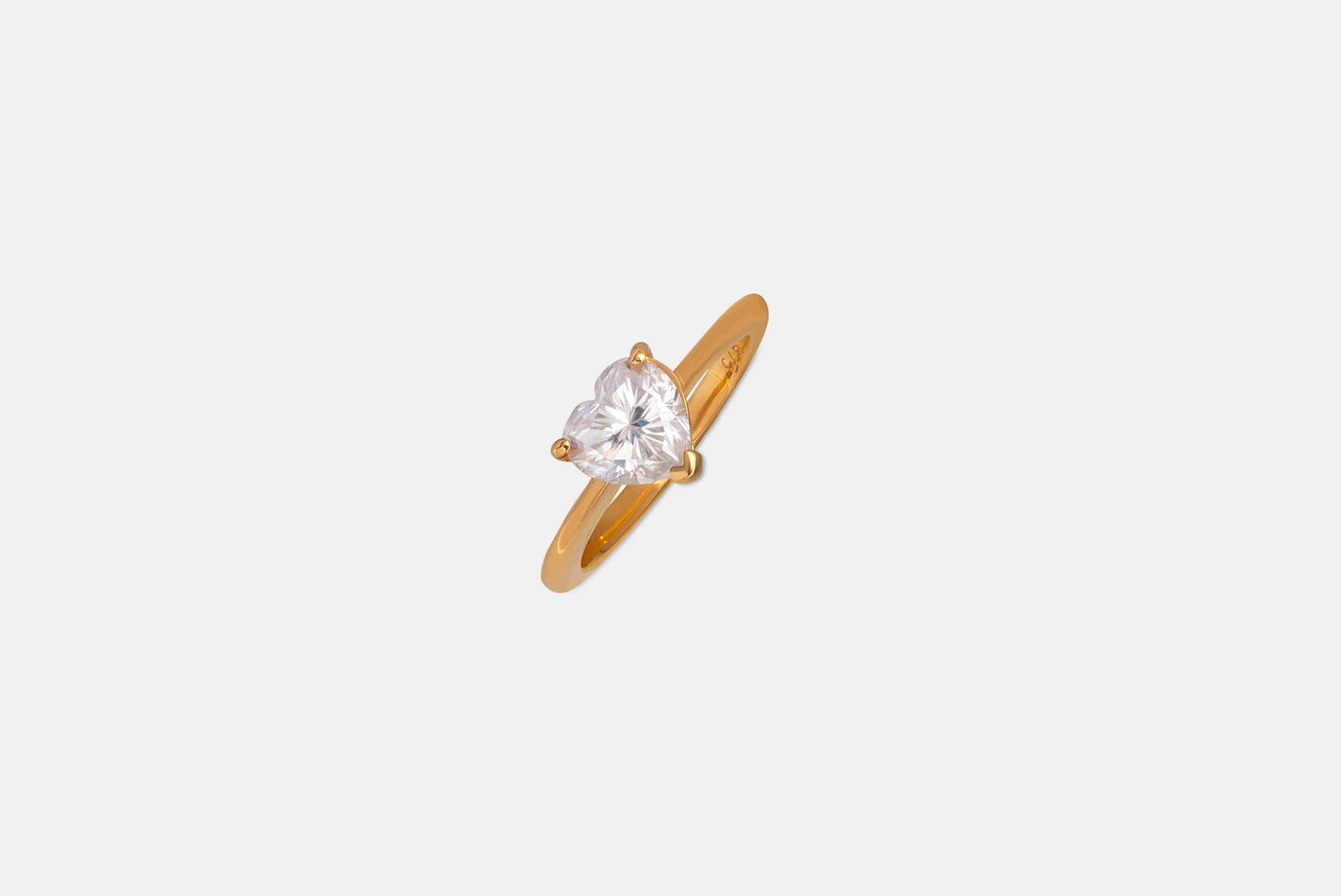 Celeste Heart Solitaire Ring