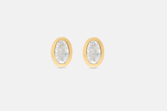 Elara Oval Bezel Studs
