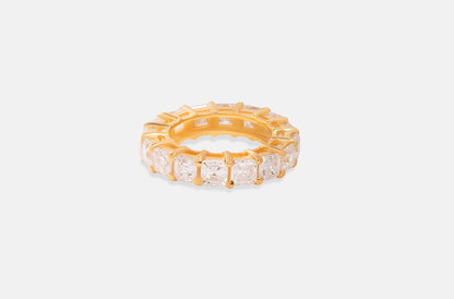 Infinity 5.4 ct Asscher Moissanite 925 Silver Full Eternity Band