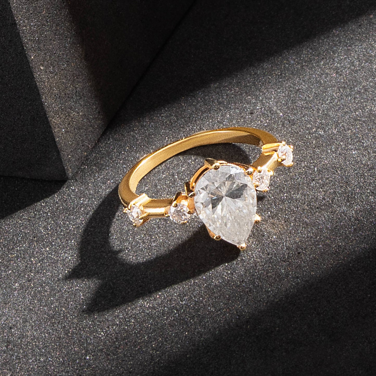 Luna 1.75 ct Pear Moissanite 925 Silver Solitaire Ring