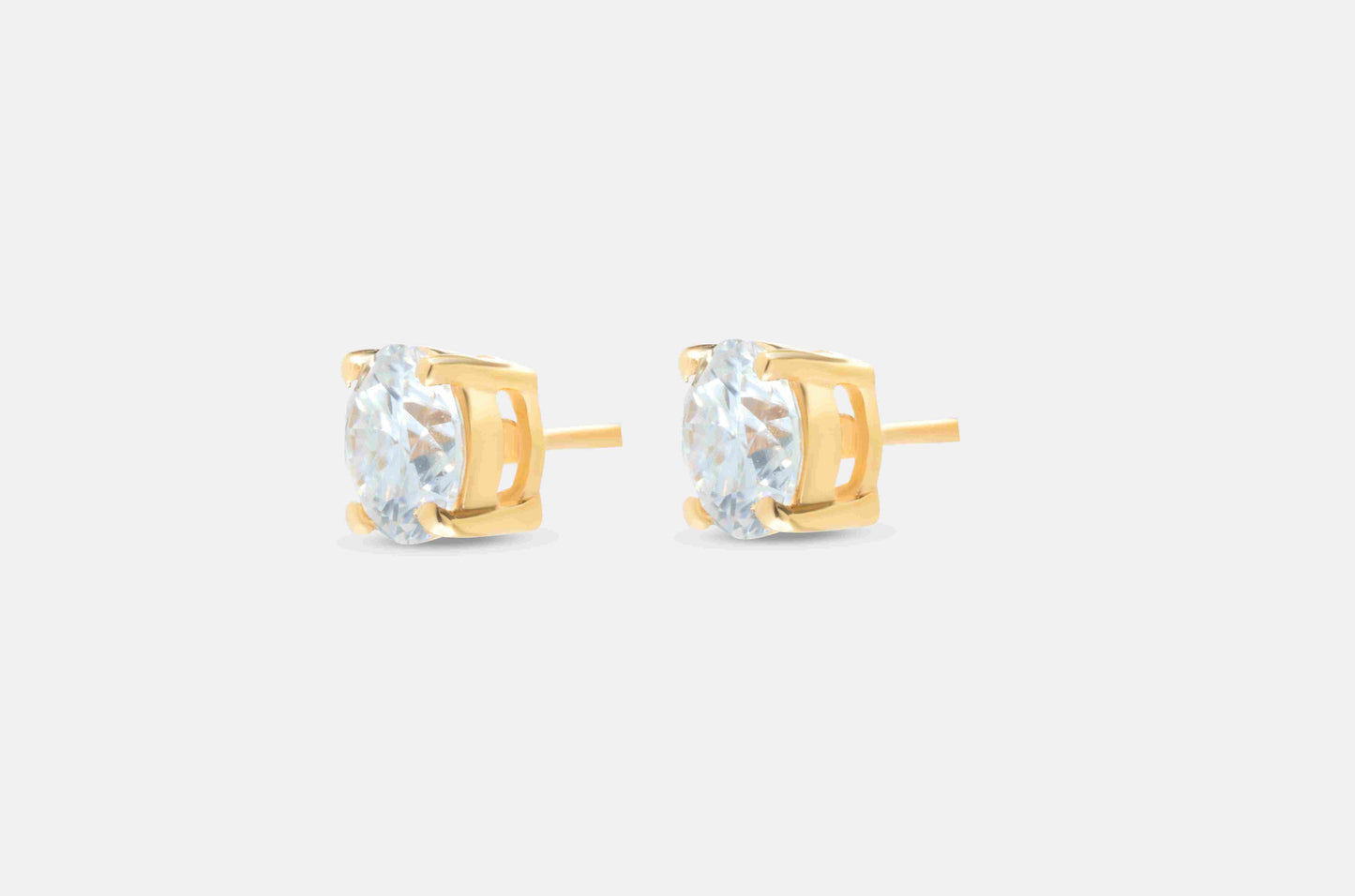 Lustre 2.4 ct Round Moissanite Prong 925 Silver Stud Earrings