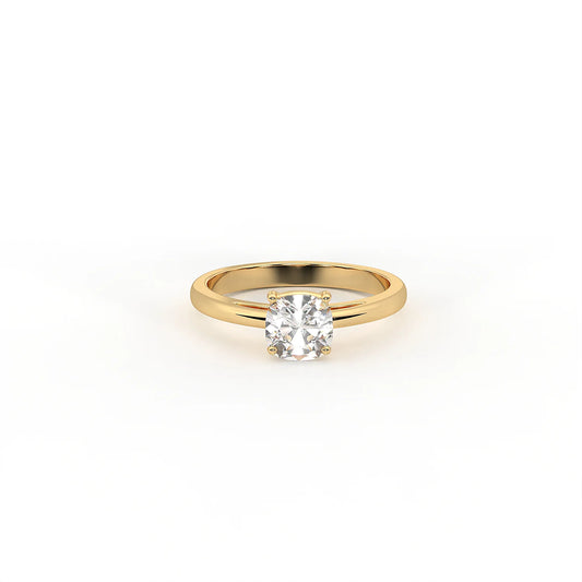 Lyra Cushion Solitaire Ring