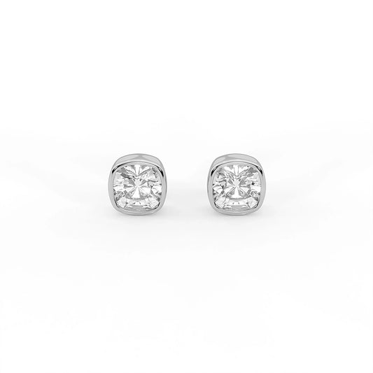Muse Cushion Bezel Studs