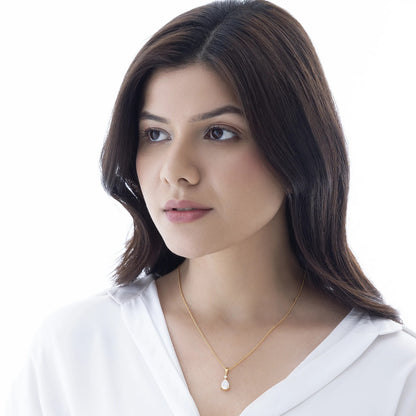 Celestia 2.38 ct Pear Moissanite Solitaire Prong 925 Silver Necklace