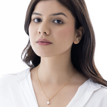 Amora 2.19 ct Heart Moissanite Solitaire Prong 925 Silver Necklace