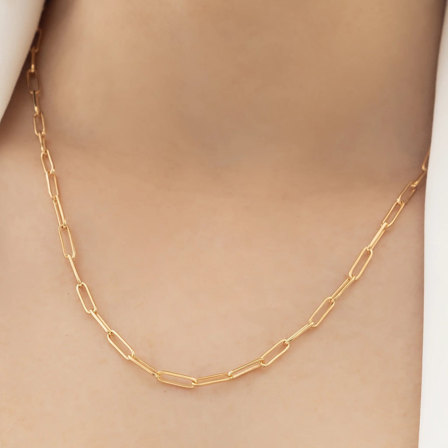 Modern Diva Paperclip Chain 925 Silver Statement Necklace