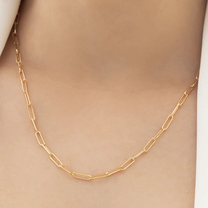 Modern Diva Paperclip Chain 925 Silver Statement Necklace