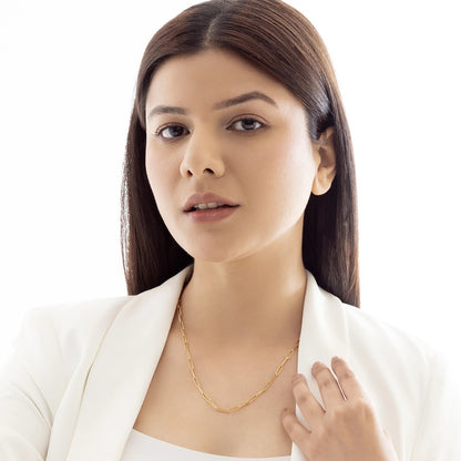 Modern Diva Paperclip Chain 925 Silver Statement Necklace