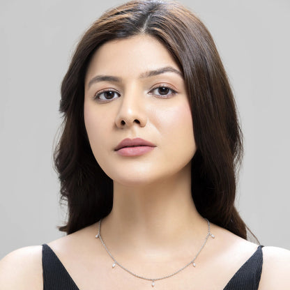 Celeste Marquise Cut Moissanite Dewdrop 925 Silver Necklace