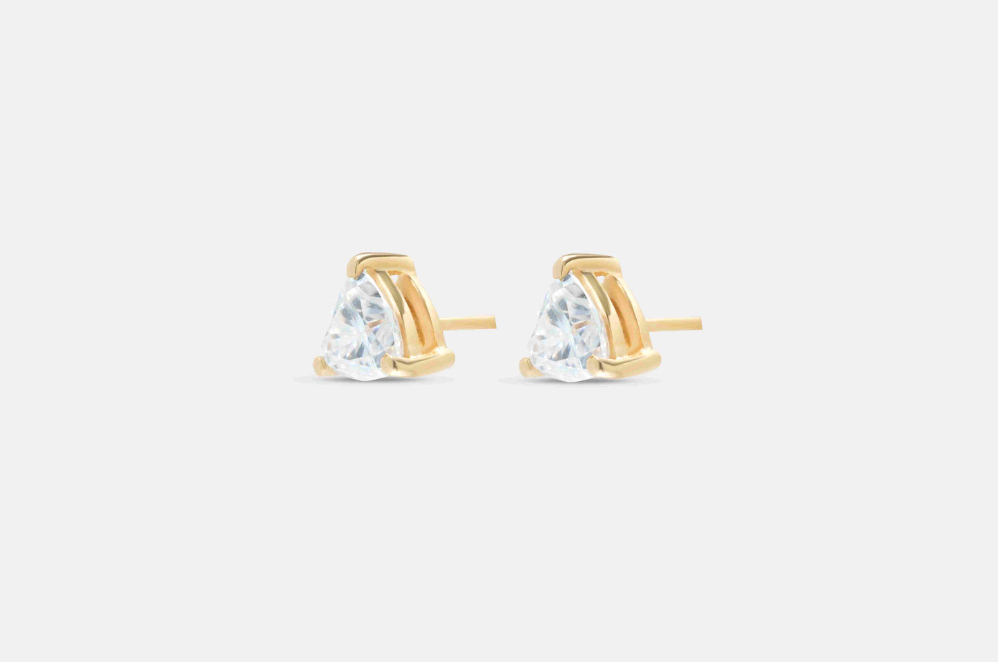 Nova 1.9 ct Trillion Moissanite Prong 925 Silver Stud Earrings