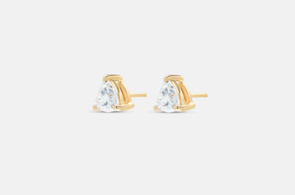 Nova 1.9 ct Trillion Moissanite Prong 925 Silver Stud Earrings