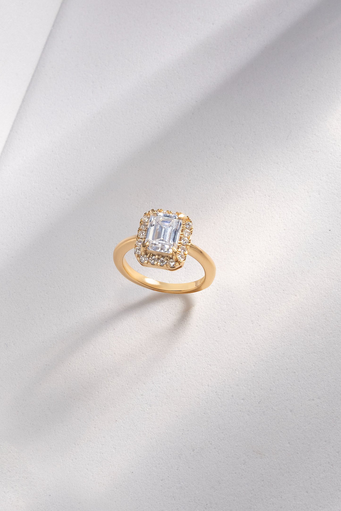 Orion 1.4 ct Octa Halo Moissanite 925 Silver Ring