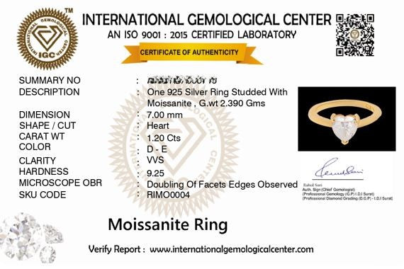 Celeste Heart Solitaire Ring