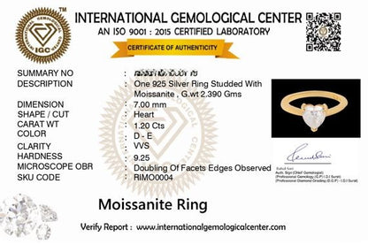 Celeste Heart Solitaire Ring