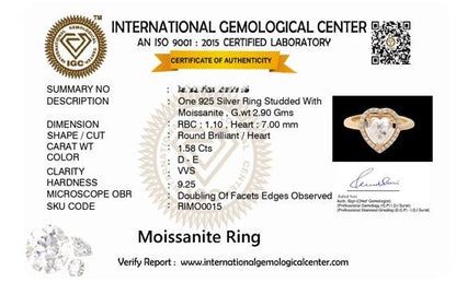 Celeste Heart Halo Ring