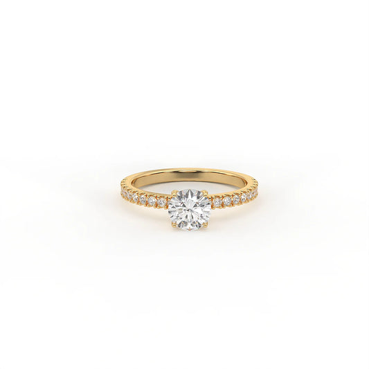 Radiance Pavé Solitaire Ring