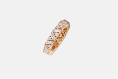 Seraphine 5.6 ct Baguette and Round Moissanite 925 Silver Full Eternity Band
