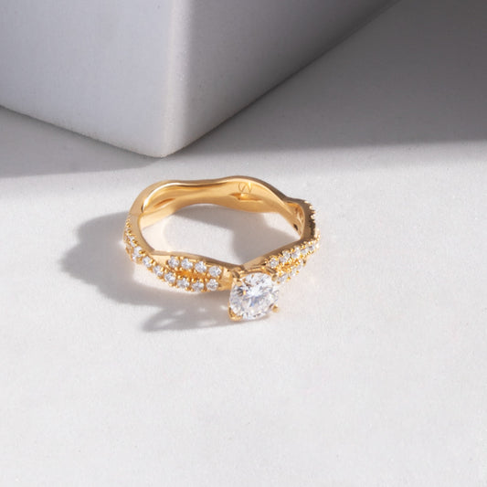 Stella 0.4 ct Round Moissanite 925 Silver Solitaire Ring