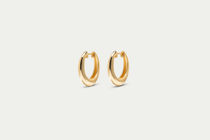 Sculpt High-Polished 925 Silver Dome Hoop Earrings - Bold architectural minimalist jewelry.
