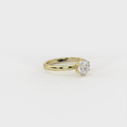 Aurora Round Solitaire Ring