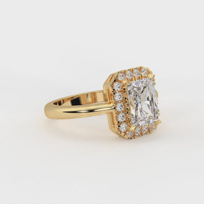 Orion 1.4 ct Octa Halo Moissanite 925 Silver Ring