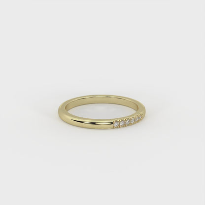 Aura 0.12 ct Slim Pavé Moissanite 925 Silver Stacking Band