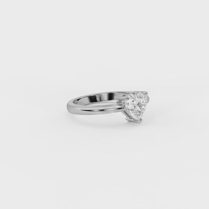 Celeste Heart Solitaire Ring