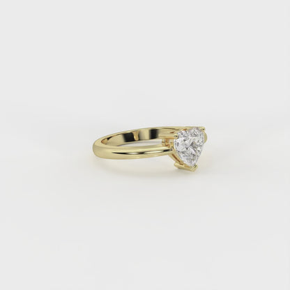 Celeste Heart Solitaire Ring