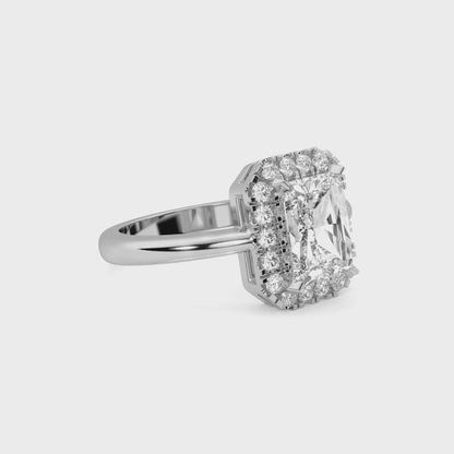 Orion 1.4 ct Octa Halo Moissanite 925 Silver Ring